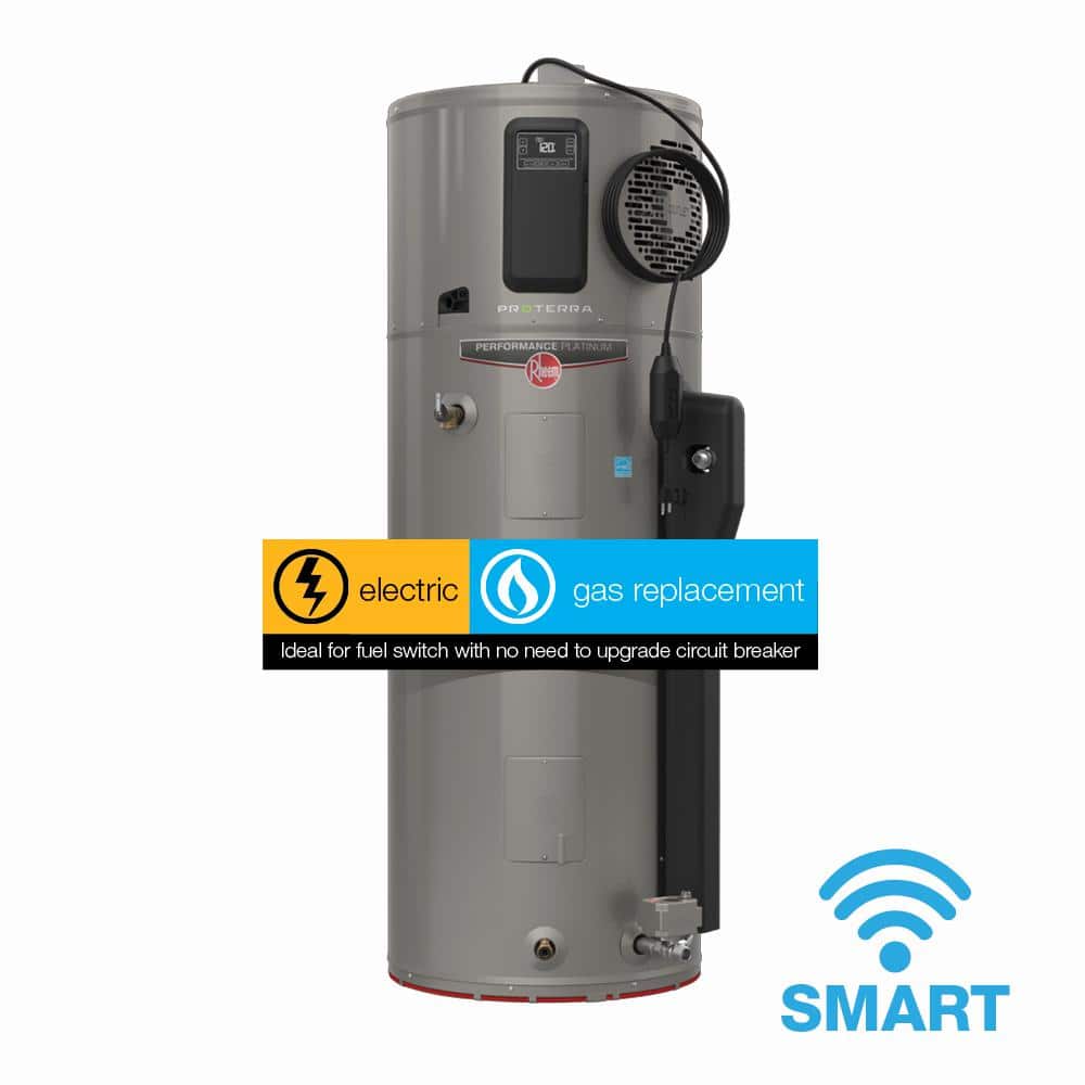 Rheem ProTerra 120-Volt Plug-in Smart Heat Pump Water Heater with Leak Detection & Auto Shutoff and 10-Year Warranty