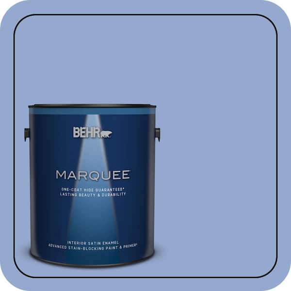 BEHR MARQUEE 1 gal. #M540-4 Hopeful Dream One-Coat Hide Satin Enamel Interior Paint & Primer (2)