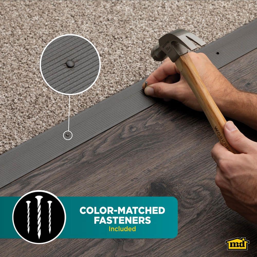 M-D Building Products 2"X 36" MOCHA ALUMINUM CARPET TRIM W/SCREW NAILS (4)