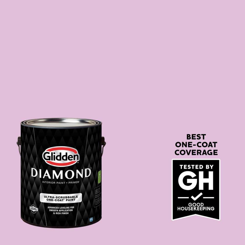 Glidden Diamond 1 gal. PPG1251-4 Pink Peony Semi-Gloss Interior Paint (1)