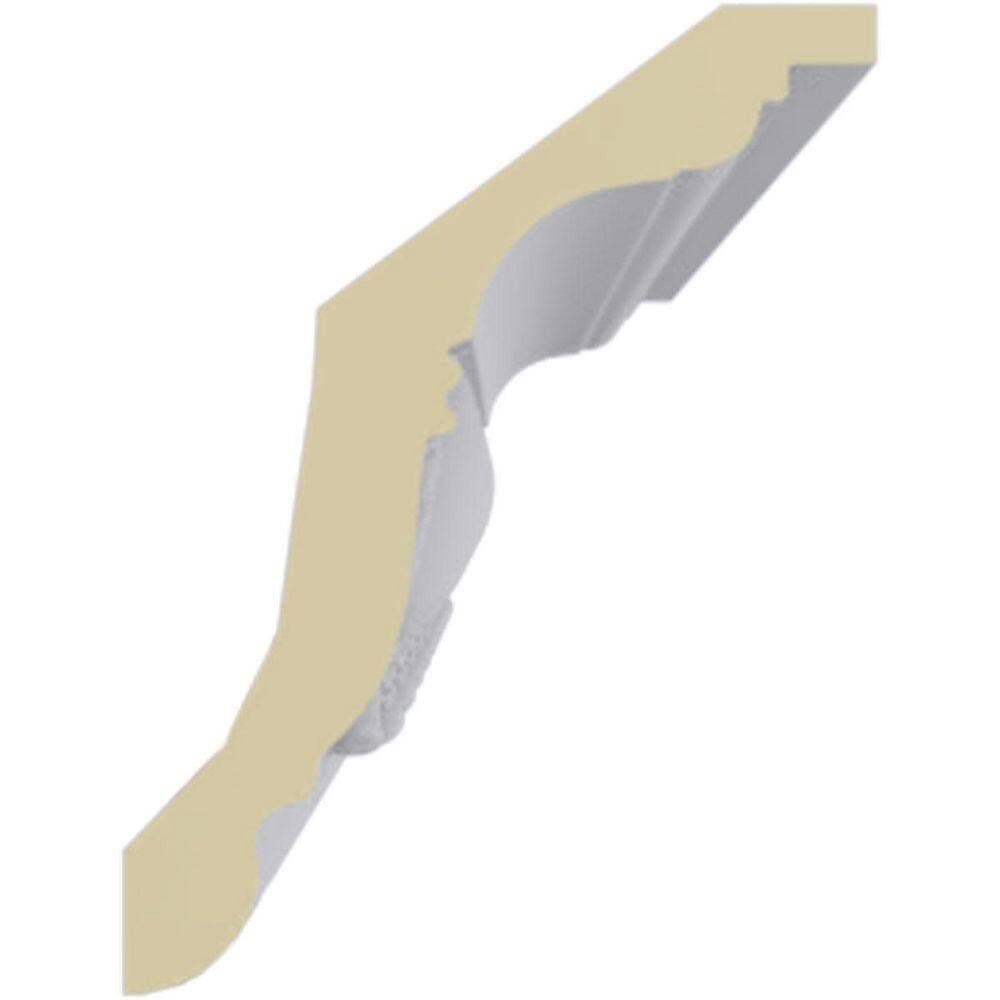 Ekena Millwork 4 in. x 5-1/4 in. x 94-1/2 in. Polyurethane Federal Egg and Dart Crown Moulding (3)