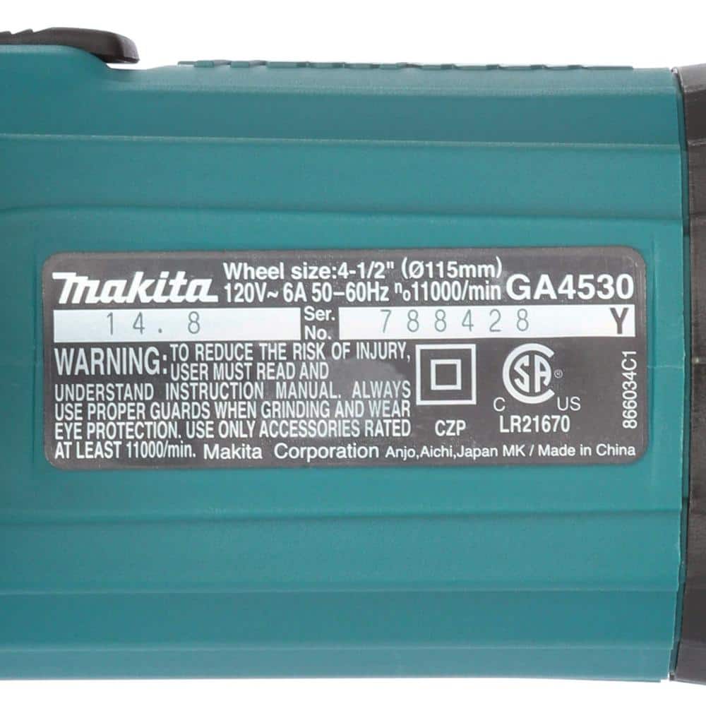 Makita 8 Amp 1 in. Corded SDS-Plus Concrete/Masonry AVT Rotary Hammer Drill with 4-1/2 in. Corded Angle Grinder with Hard Case (2)