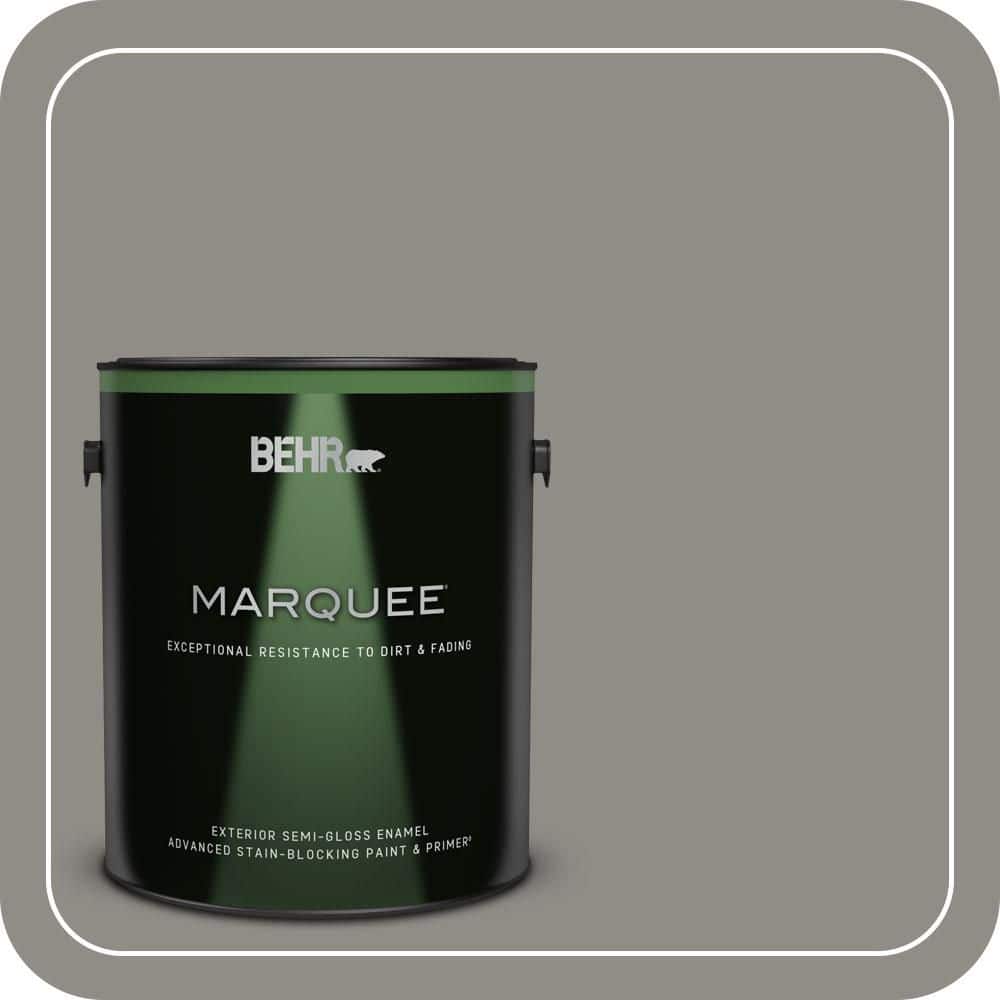 BEHR MARQUEE 1 gal. #PPU24-08 Parador Stone Semi-Gloss Enamel Exterior Paint & Primer