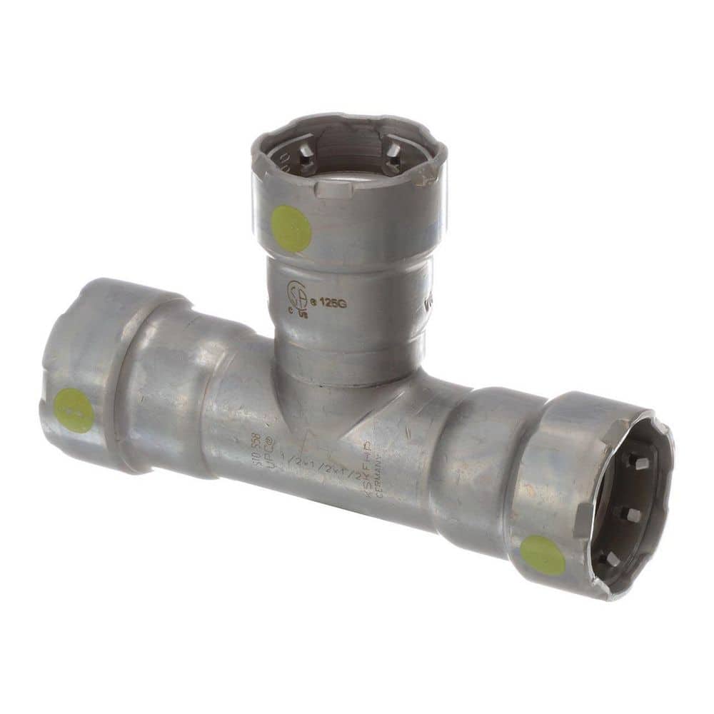 Viega MegaPressG 1/2 in. 1/2 in. 1/2 in. Press Carbon Steel Tee (Gas Only) (1)