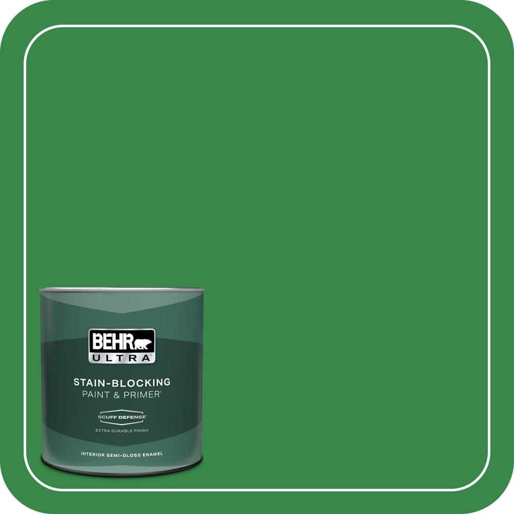 BEHR ULTRA 1 qt. #P400-7 Paradise of Greenery Extra Durable Semi-Gloss Enamel Interior Paint & Primer