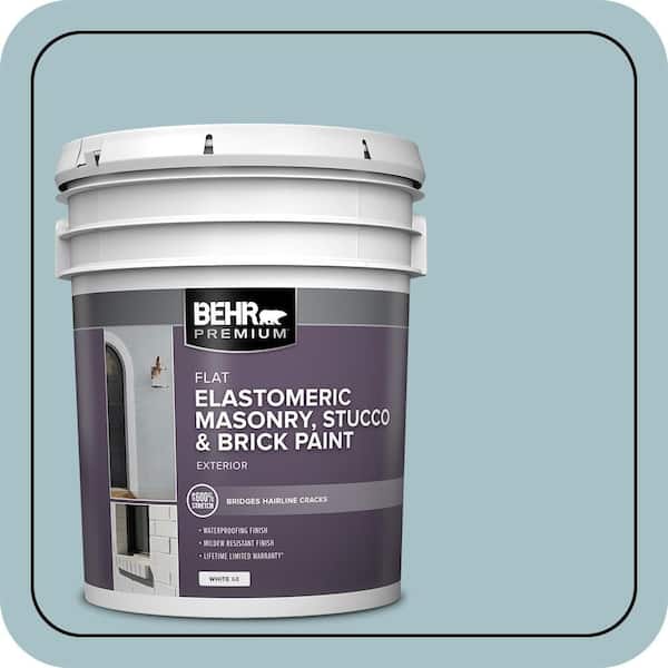 BEHR PREMIUM 5 gal. #MS-71 Pacific Blue Elastomeric Masonry, Stucco and Brick Exterior Paint (2)