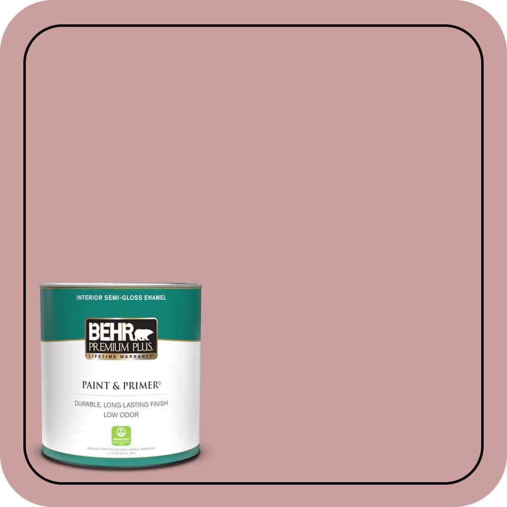 BEHR PREMIUM PLUS 1 qt. #MQ1-13 Lady Guinevere Semi-Gloss Enamel Low Odor Interior Paint & Primer