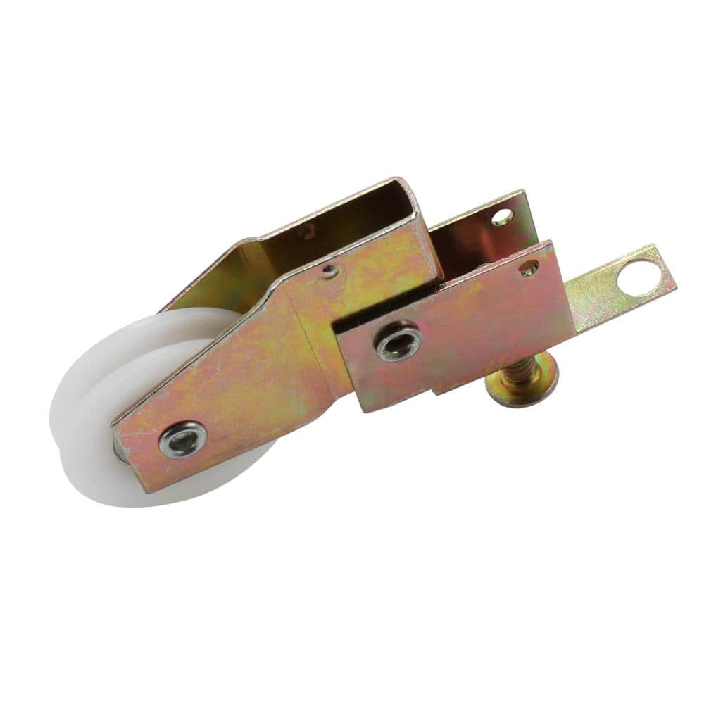 Prime-Line 1 in., Steel, Screen Door Roller Assembly with Polyethylene Roller, Moss (2-pack) (2)
