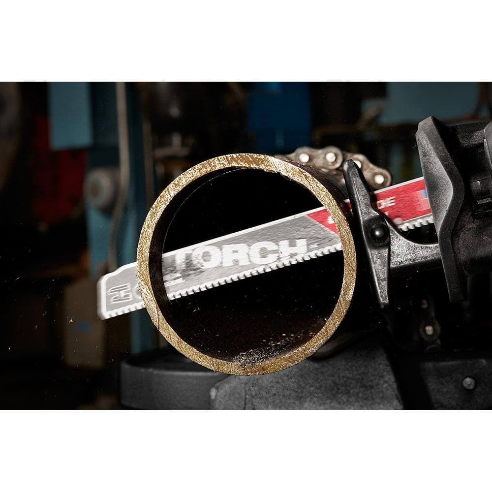 Milwaukee 6 in. 8 TPI TORCH Carbide Teeth Metal Cutting Sawzall Reciprocating Saw Blade (2-Pack) (3)