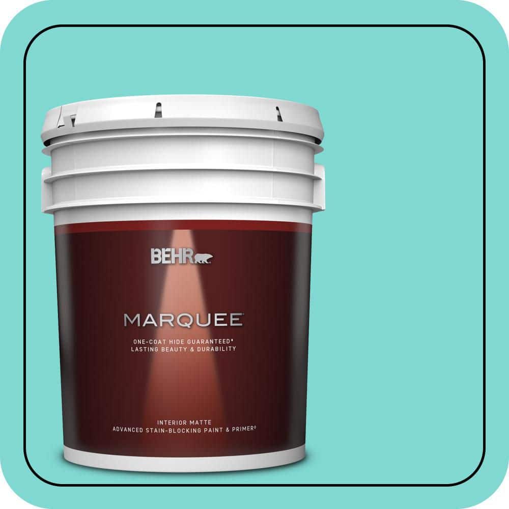BEHR MARQUEE 5 gal. #MQ4-22 Key Largo One-Coat Hide Matte Interior Paint & Primer