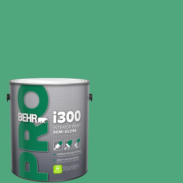 BEHR PRO 1 gal. #P420-5 Shamrock Green Semi-Gloss Interior Paint (2)
