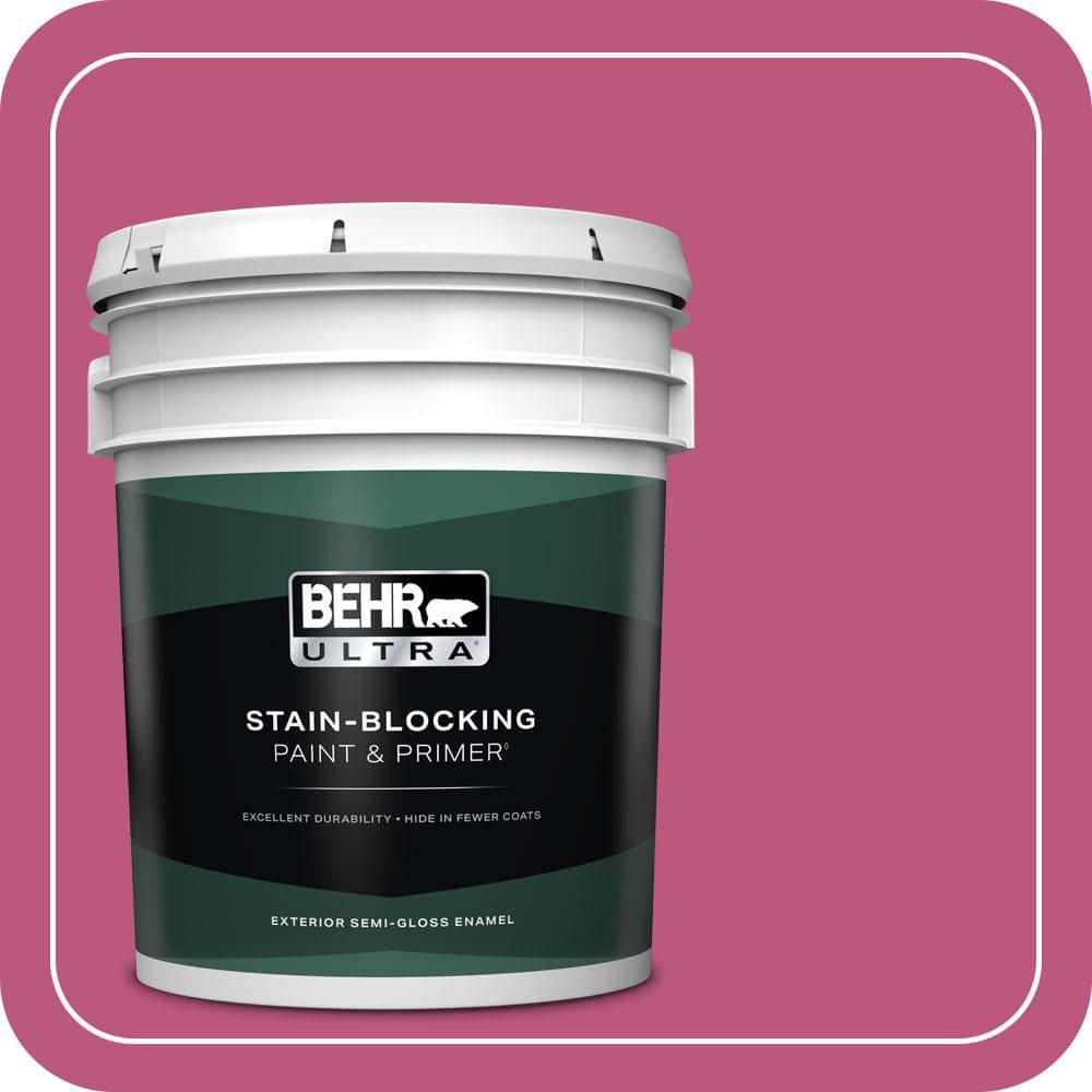 BEHR ULTRA 5 gal. #S-G-100 Tutti Frutti Semi-Gloss Enamel Exterior Paint & Primer