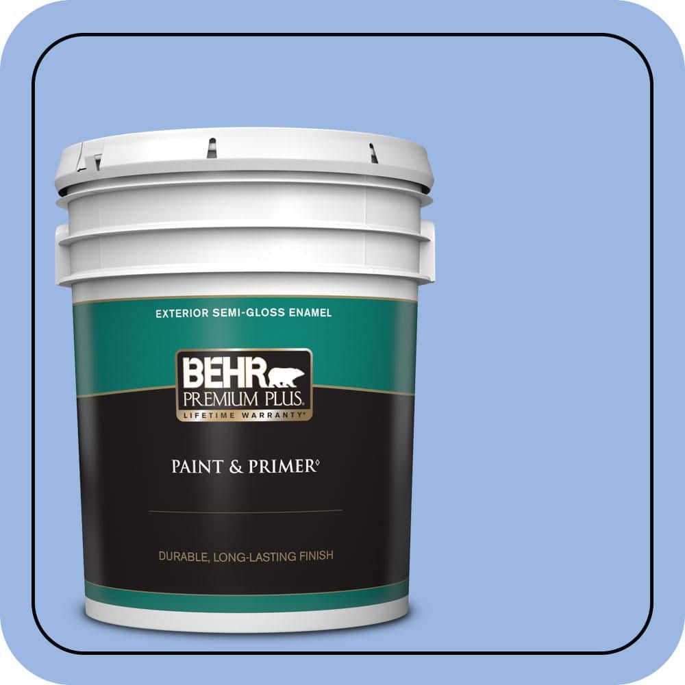 BEHR PREMIUM PLUS 5 gal. #P530-3 Honest Semi-Gloss Enamel Exterior Paint & Primer