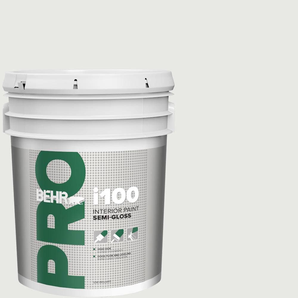 BEHR PRO 5 gal. #750E-1 Steam White Semi-Gloss Interior Paint