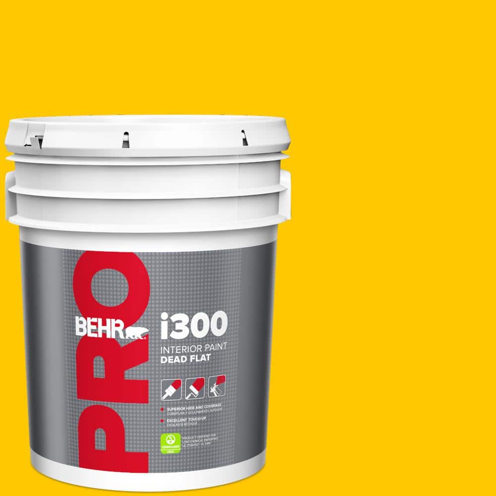 BEHR PRO 5 gal. #S-G-380 Sunny Summer Dead Flat Interior Paint