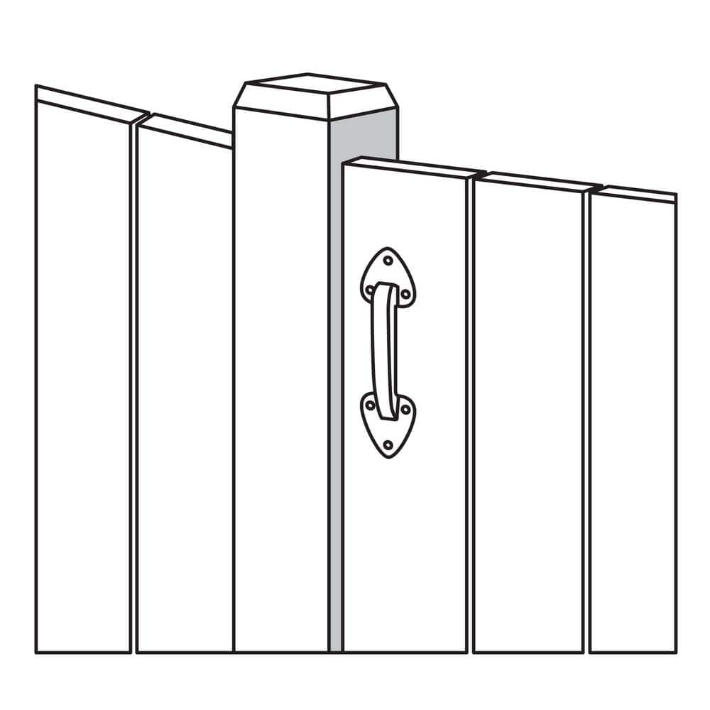 Everbilt 7-1/2 in. Black Heavy-Duty Gate Pull (4)
