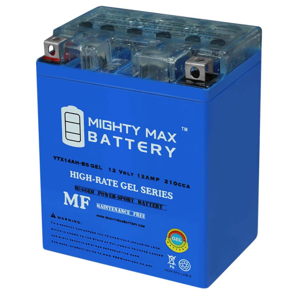 MIGHTY MAX BATTERY 12V 12AH GEL Battery Replaces YTX14AHBS AGM Motorcycle (1)