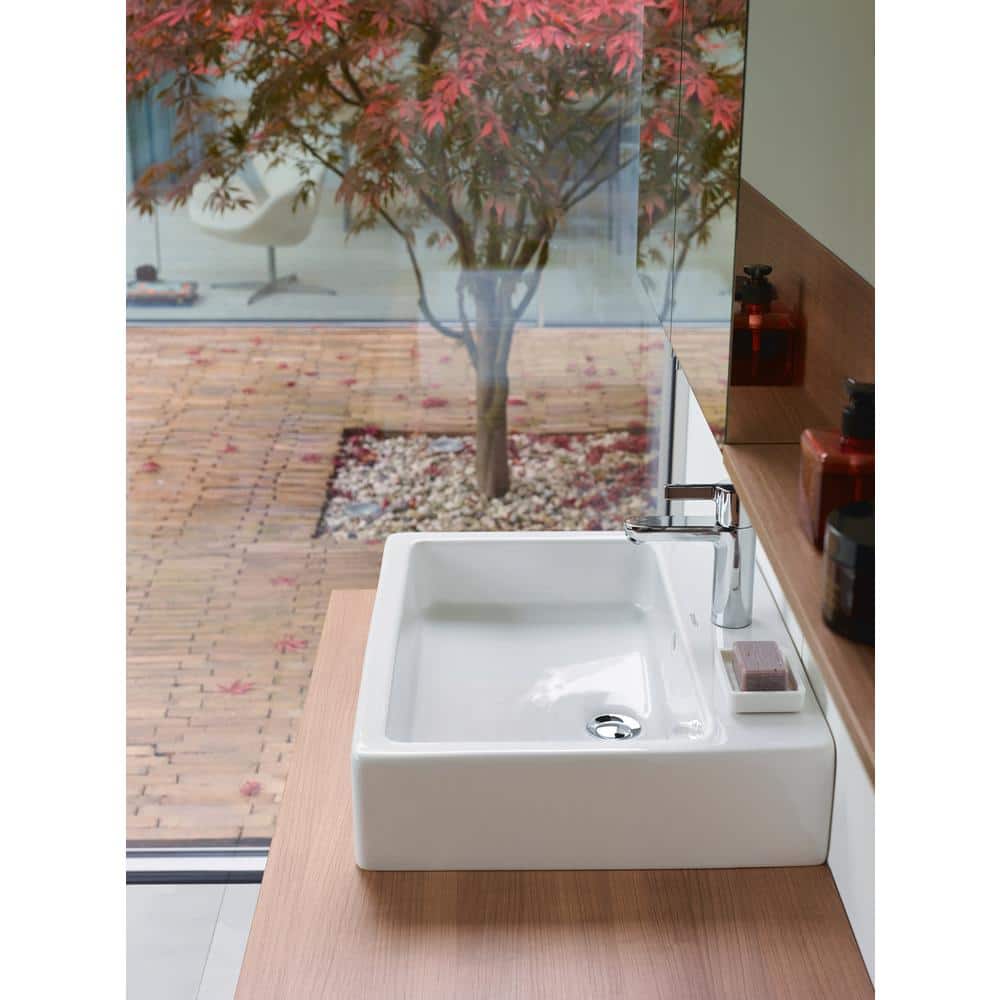 Duravit Vero 6.5 in. Wall-Mounted Rectangular Bathroom Sink in White (3)