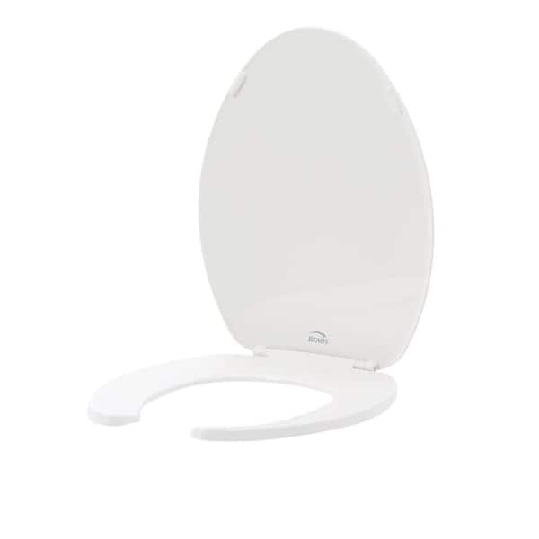 BEMIS Elongated Plastic Toilet Seat in White