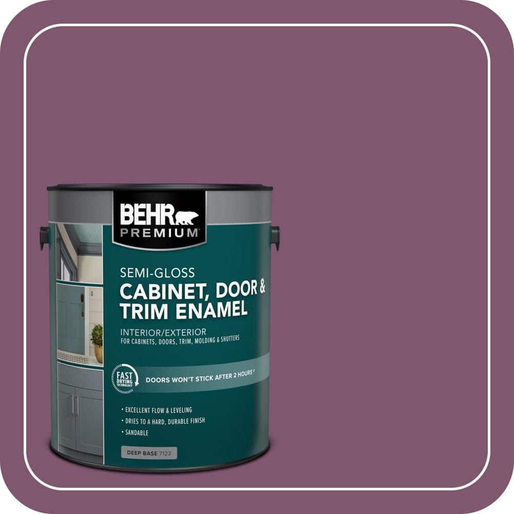 BEHR PREMIUM 1 gal. #M110-7 Euphoric Magenta Semi-Gloss Enamel Interior/Exterior Cabinet, Door & Trim Paint