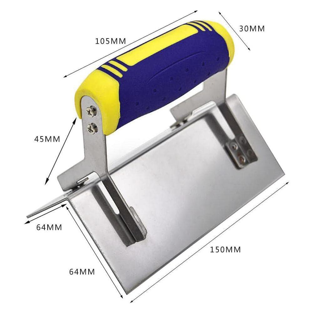 KIWDZFU 2.52 x 6 in. Stainless Steel Corner Trowel Tool Set for Plastering Bricklaying Finishing, 2-Pack (3)