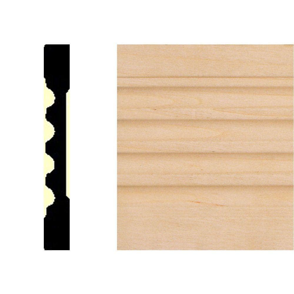 HOUSE OF FARA 3/8 in. x 3 in. x 7 ft. Basswood Wood Fluted Casing Molding (1)