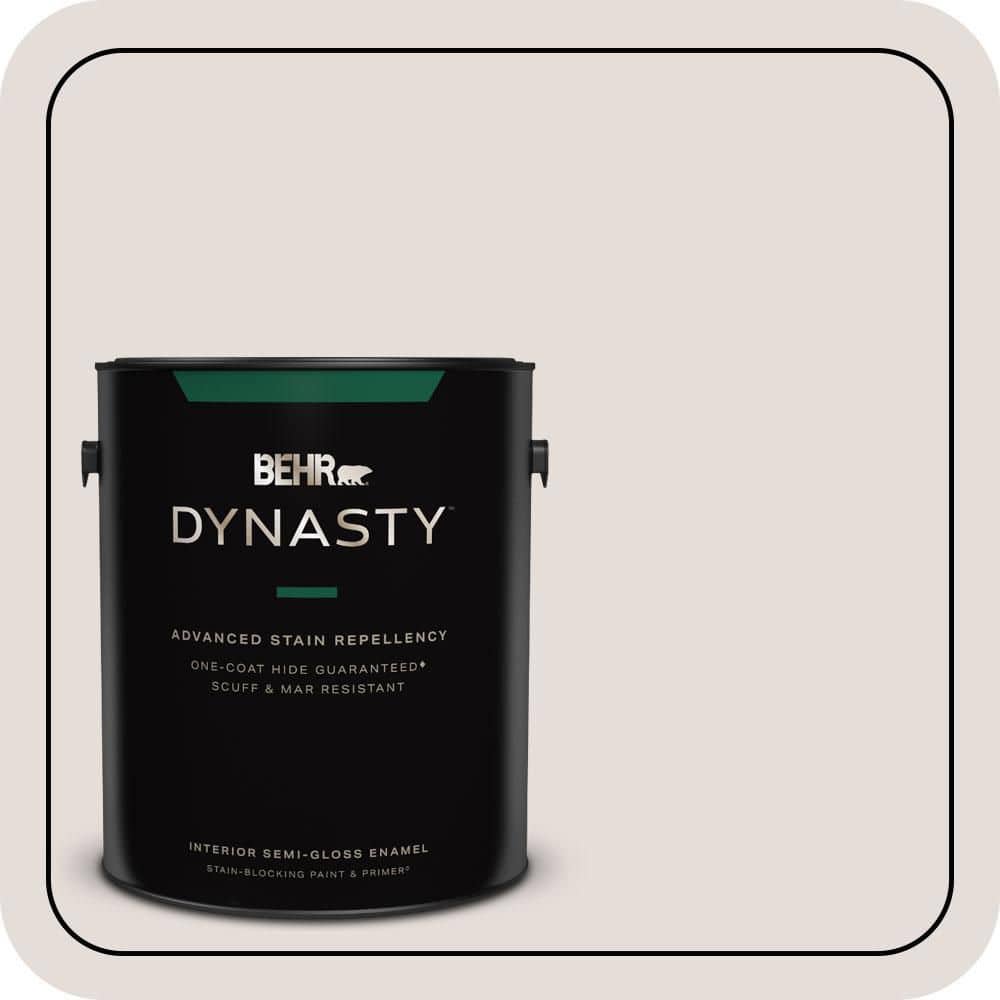 BEHR DYNASTY 1 gal. #PPU17-06 Crushed Peony Semi-Gloss Enamel Interior Stain-Blocking Paint & Primer