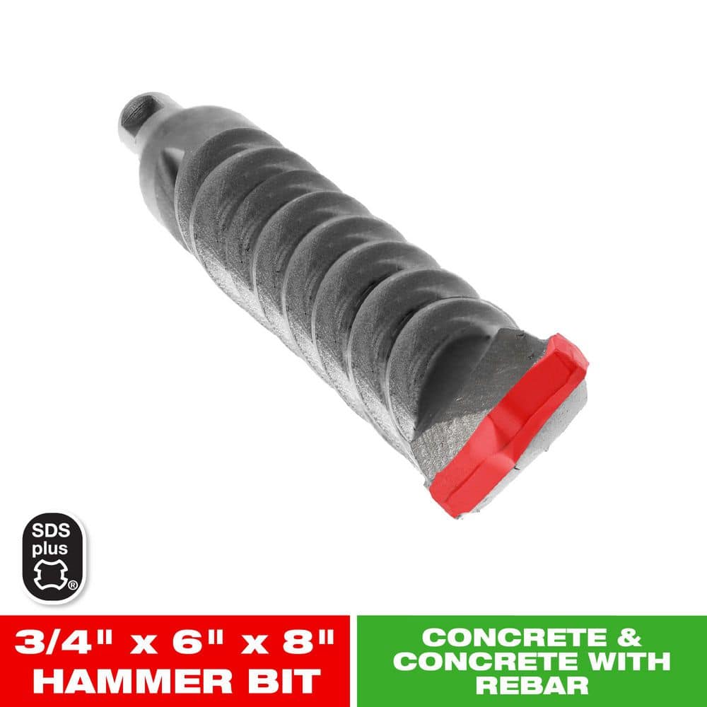 DIABLO 3/4 in. x 6 in. x 8 in. SDS-Plus 2-Cutter Carbide-Tipped Hammer Drill Bit