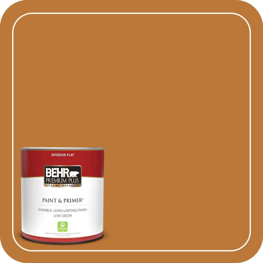 BEHR PREMIUM PLUS #290D-7 Crispy Gingersnap Flat Low Odor & Primer (1)
