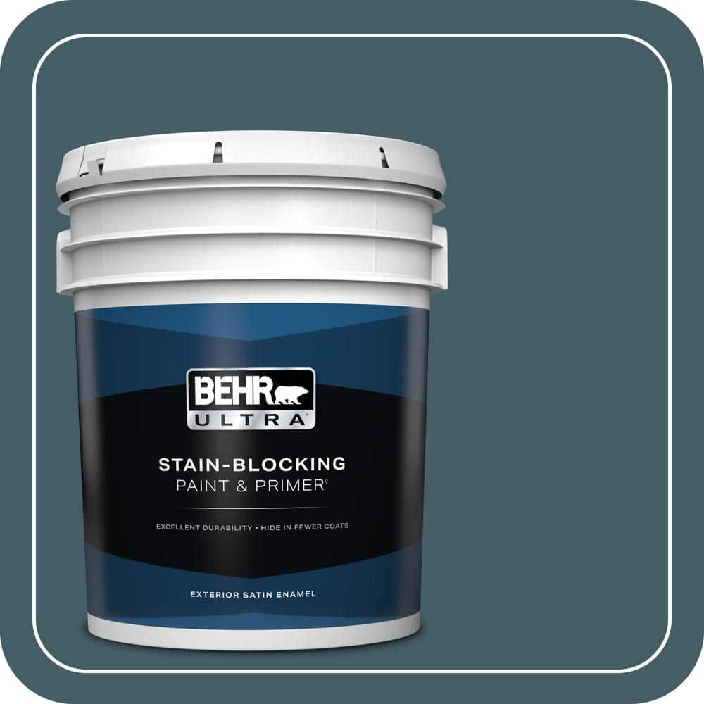 BEHR ULTRA 5 gal. #PPU13-19 Observatory Satin Enamel Exterior Paint & Primer