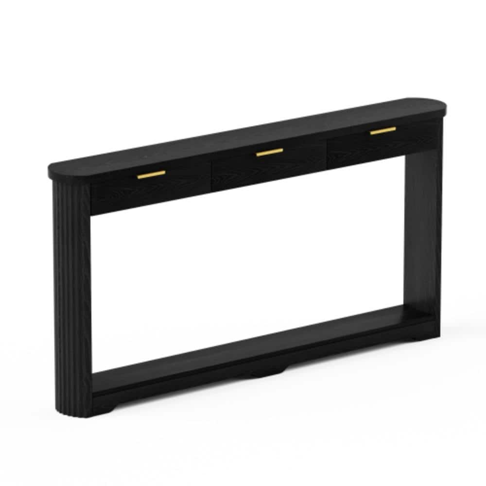 Unbranded 70 in. W x 8.7 in. D x 35.4 in. H Bathroom Black Linen Cabinet (1)