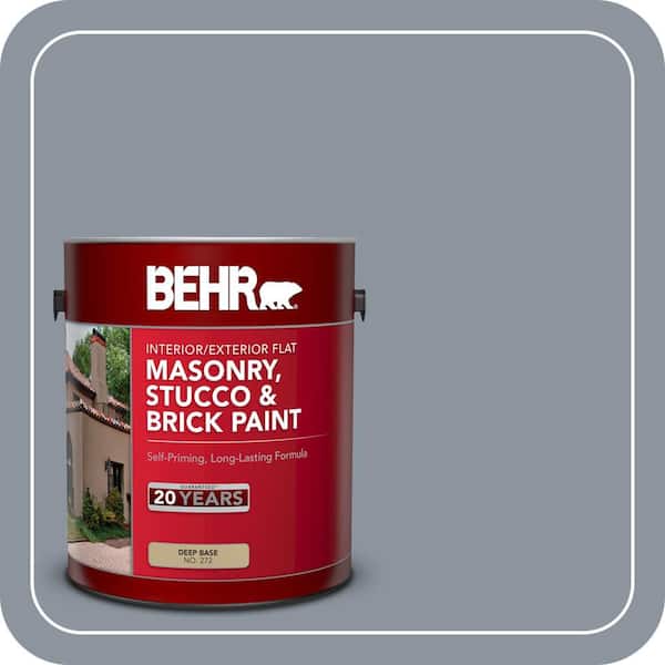 BEHR 1 gal. #BXC-88 Cool December Flat Interior/Exterior Masonry, Stucco and Brick Paint (2)