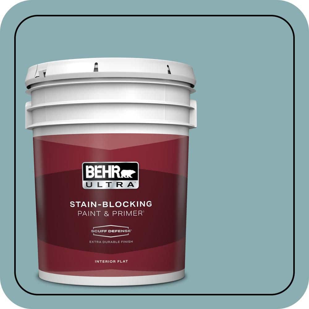 BEHR ULTRA 5 gal. #510F-4 Bon Voyage Extra Durable Flat Interior Paint & Primer