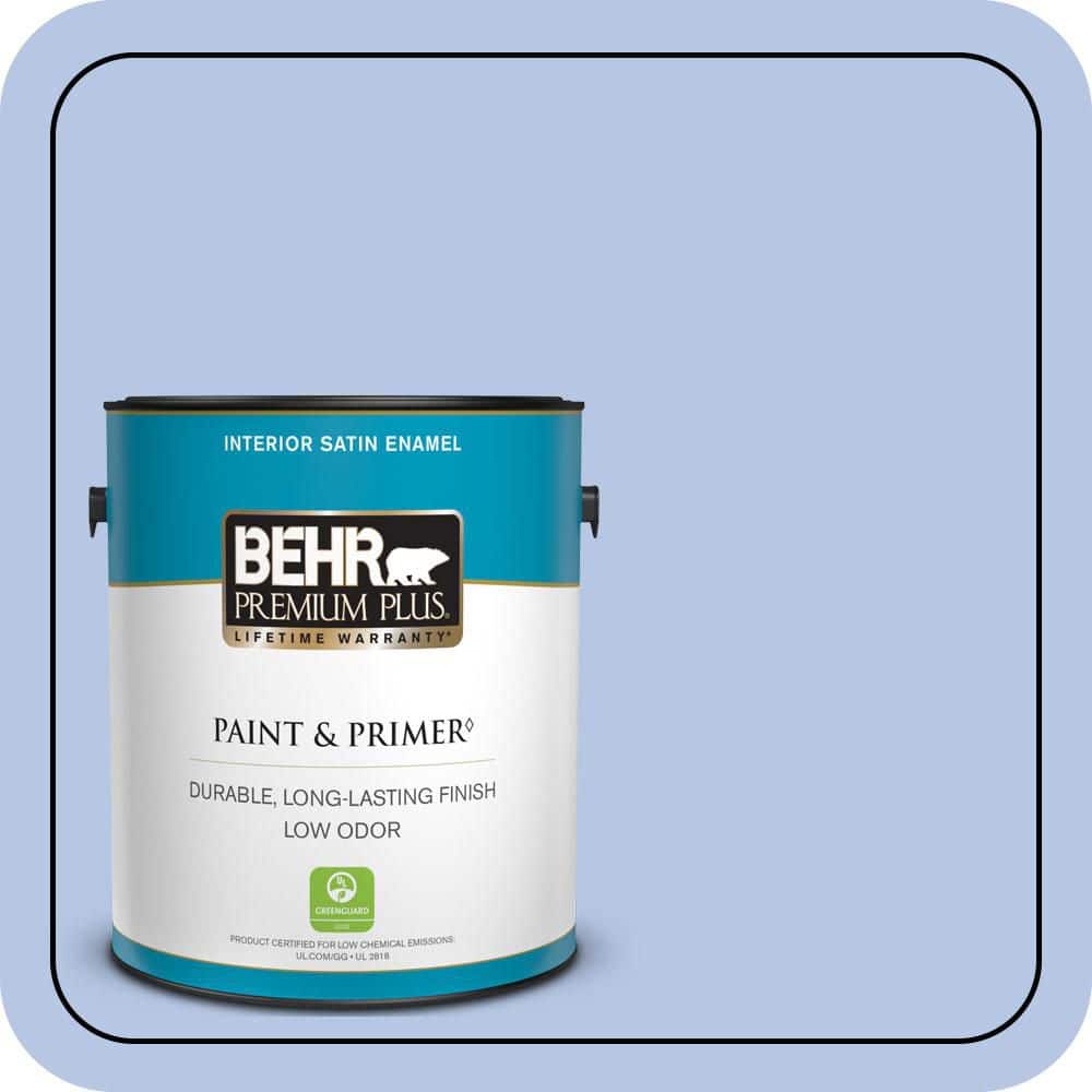 BEHR PREMIUM PLUS 1 gal. #590A-3 Beautiful Dream Satin Enamel Low Odor Interior Paint & Primer