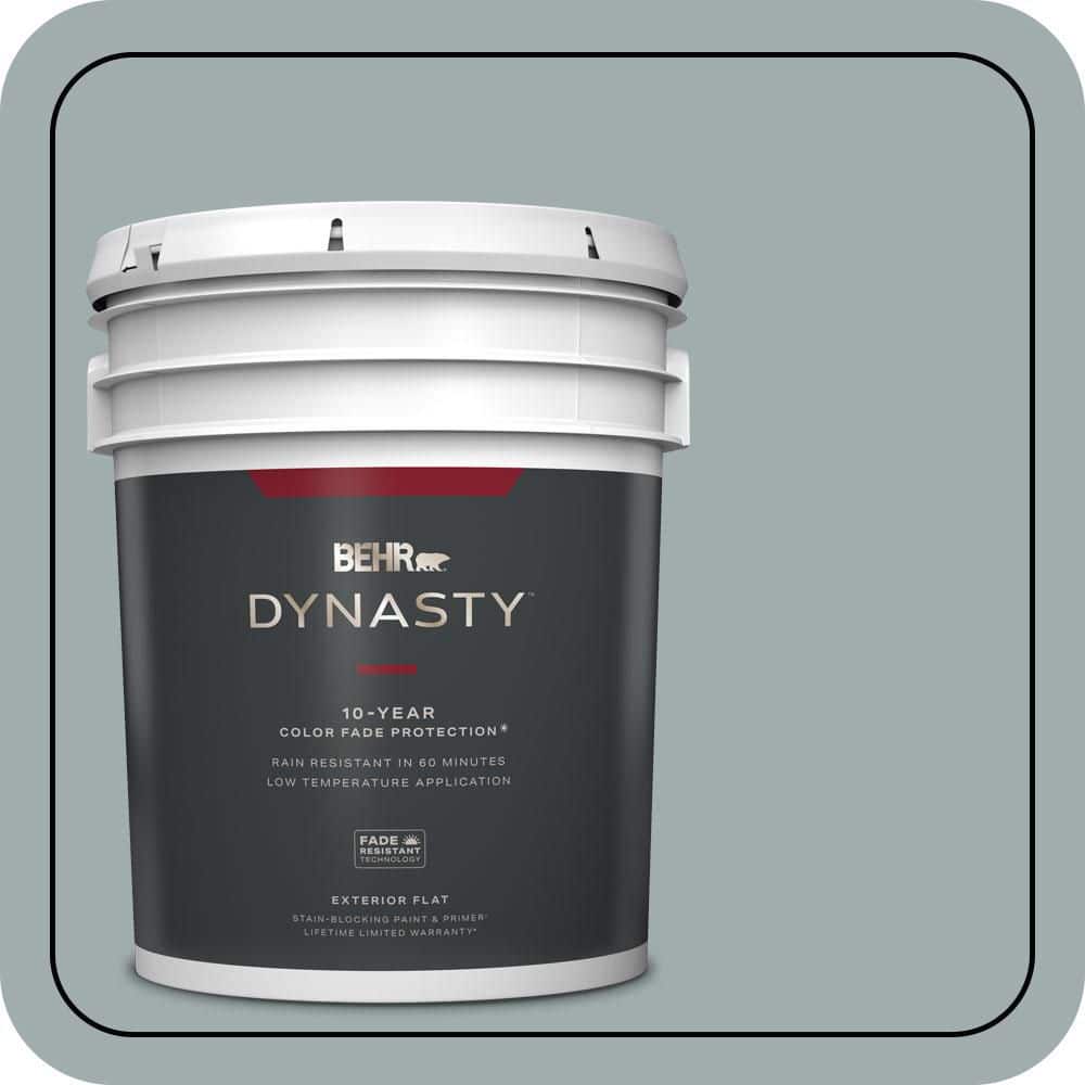 BEHR DYNASTY 5 gal. #QE-52 Portsmouth Bay Flat Exterior Stain-Blocking Paint & Primer