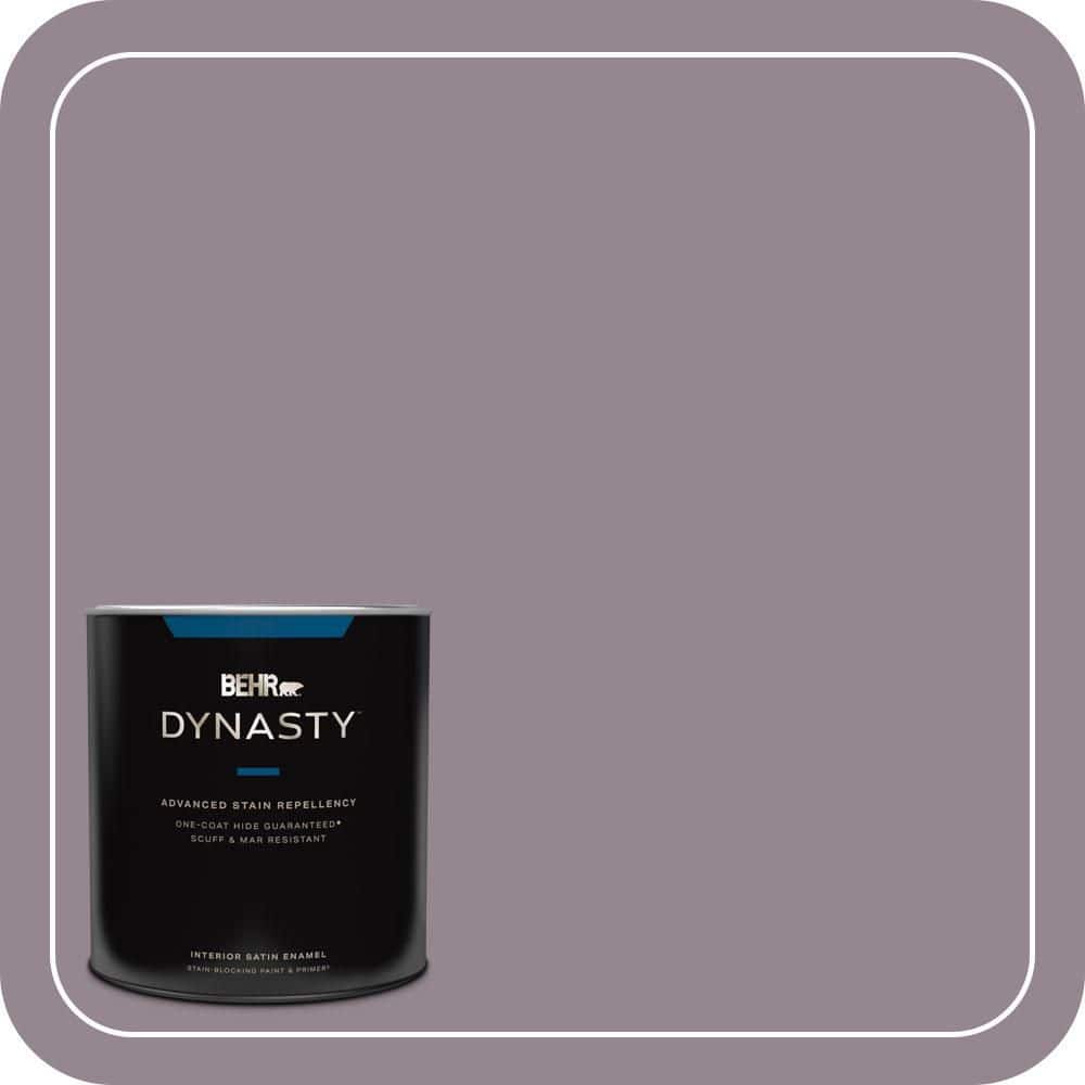 BEHR DYNASTY 1 qt. #MQ1-32 Cinema Screen One-Coat Hide Satin Enamel Interior Stain-Blocking Paint and Primer