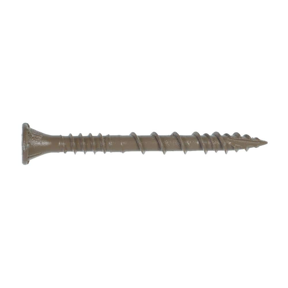 Simpson Strong-Tie #10 x 2 in. T25 6-Lobe, Flat Head, Deck-Drive DSV Wood Screw, Quik Guard, Tan (330-Pack) (4)