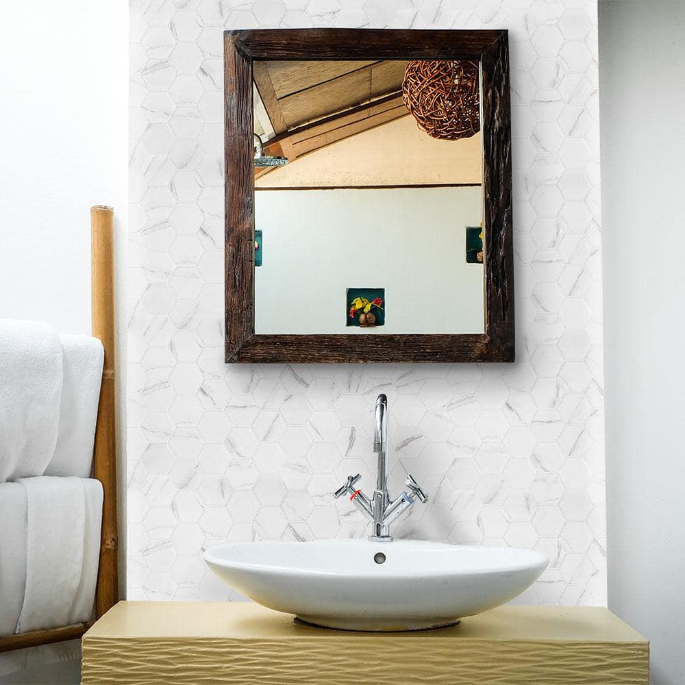 Jeffrey Court Whisper Valley White 11 in. x 12.625 in. Hexagon Matte Porcelain Wall and Floor Mosaic Tile (0.964 sq. ft./Each) (3)