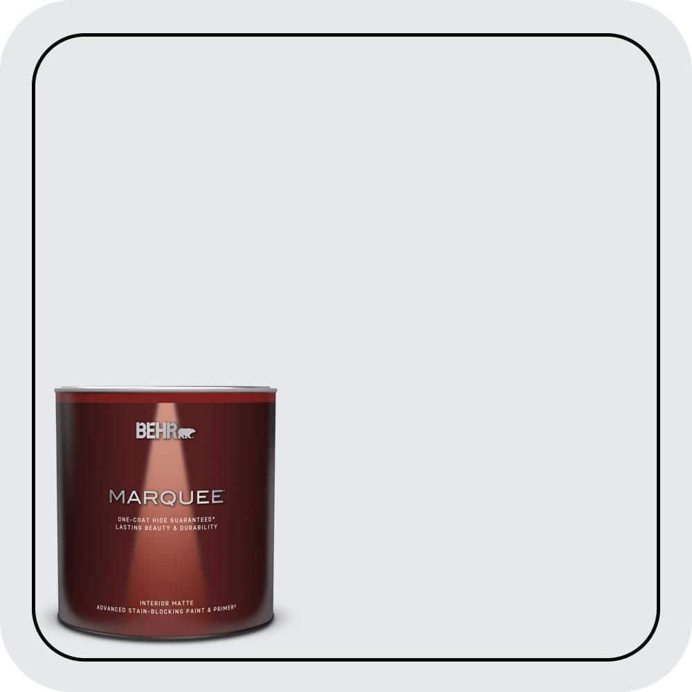 BEHR MARQUEE 1 qt. #PR-W10 Swirling Water Matte Interior Paint & Primer