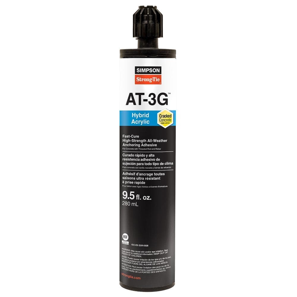 Simpson Strong-Tie AT-3G 9.5 oz. High-Strength Acrylic Anchoring Adhesive Cartridge with Nozzle (1)