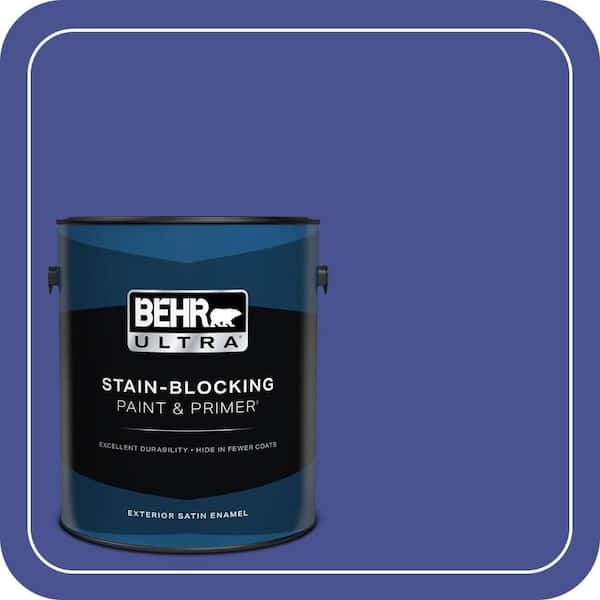 BEHR ULTRA 1 gal. #P540-7 Canyon Iris Satin Enamel Exterior Paint & Primer (2)