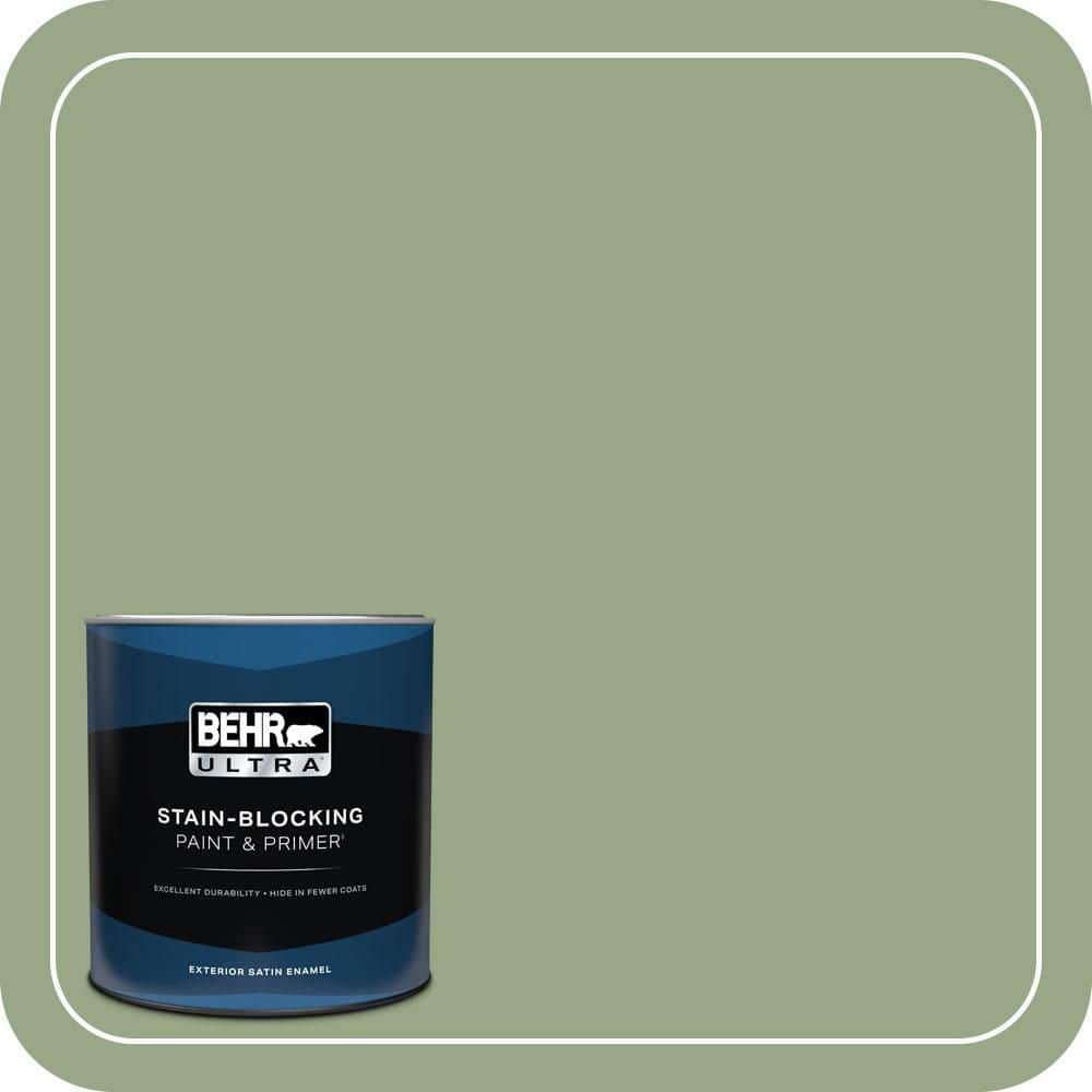 BEHR ULTRA 1 qt. #MQ6-51 Fern Leaf Satin Enamel Exterior Paint & Primer