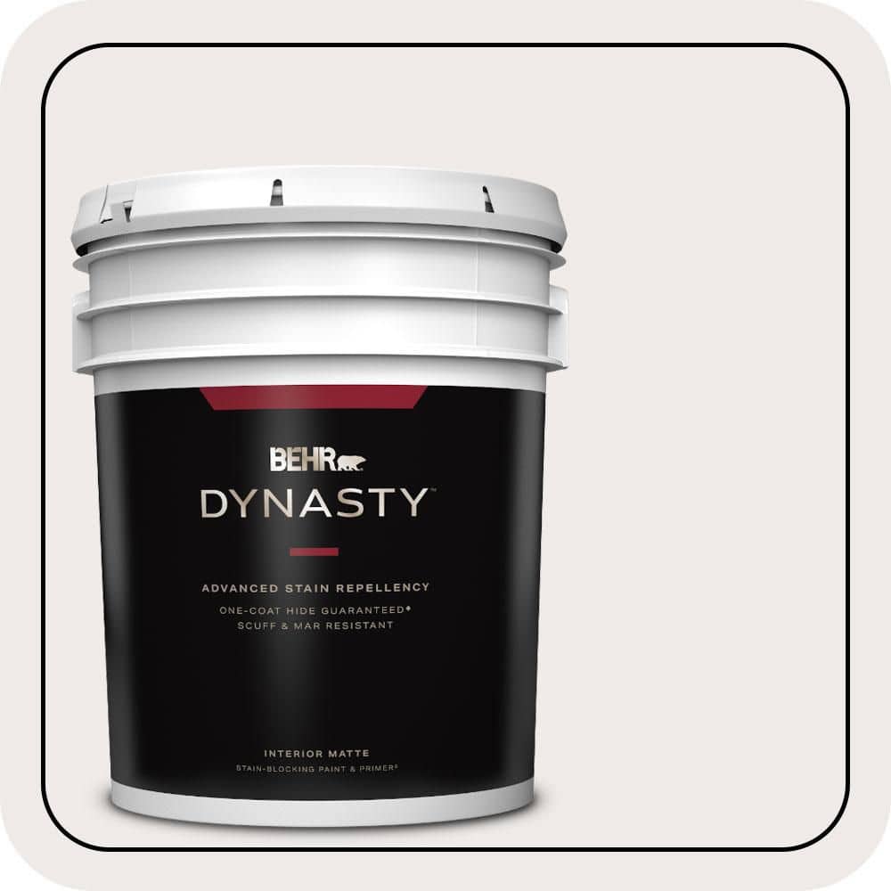 BEHR DYNASTY 5 gal. #W-D-620 Pale Bud Matte Interior Stain-Blocking Paint & Primer
