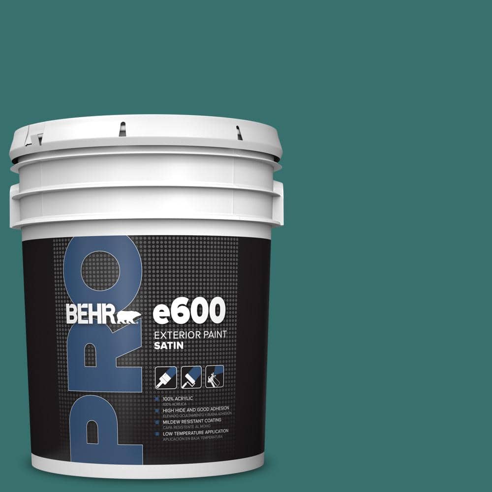 BEHR PRO 5 gal. #500D-7 Caribbean Green Satin Exterior Paint