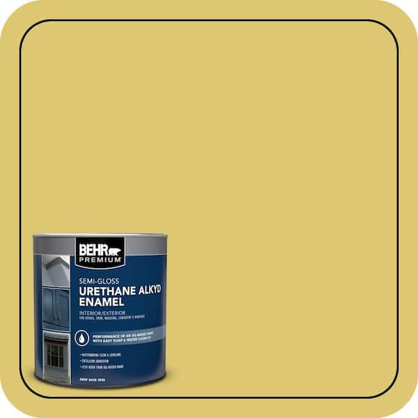 BEHR PREMIUM 1 qt. #P330-5 Midori Semi-Gloss Enamel Urethane Alkyd Interior/Exterior Paint (2)