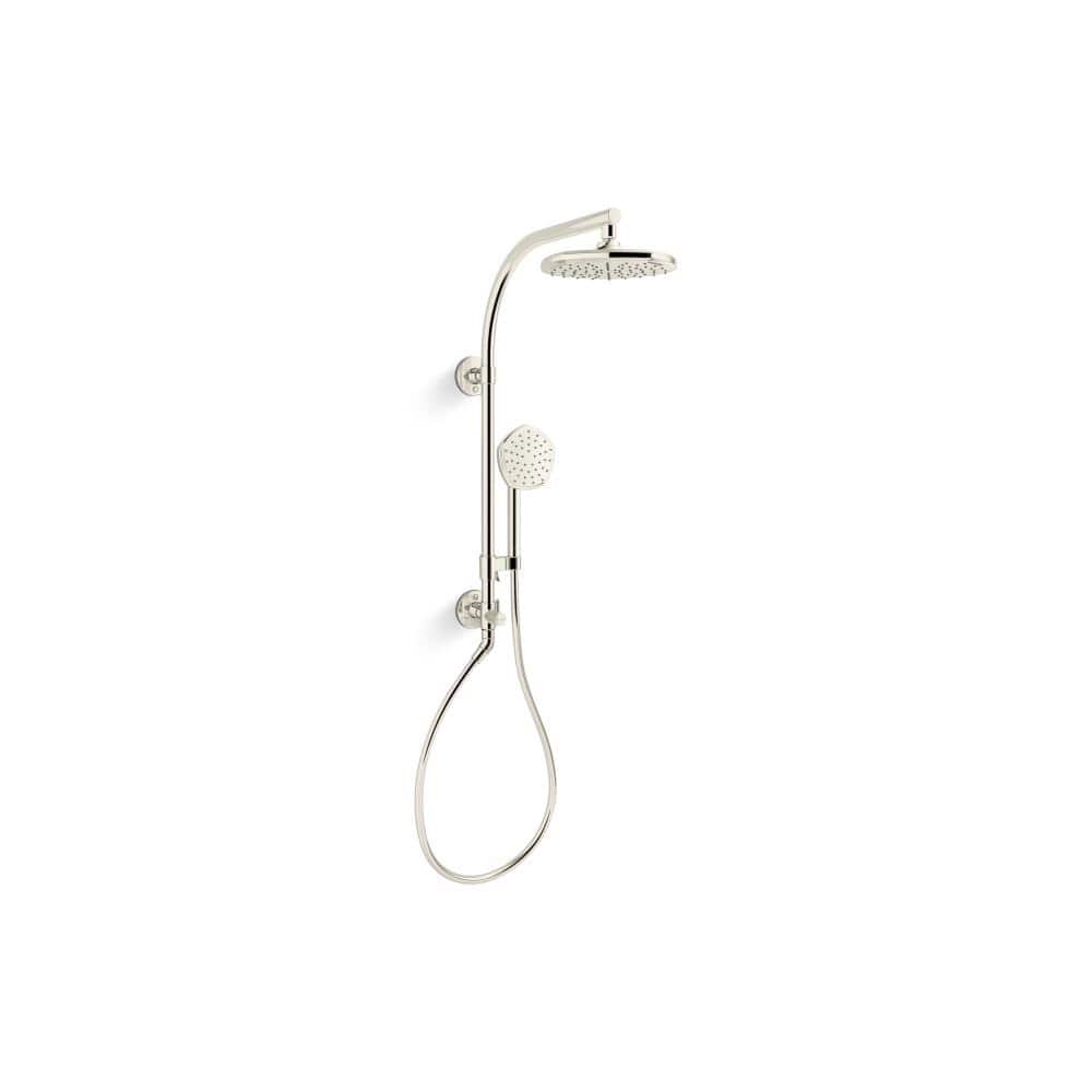 KOHLER Hydrorail-R Occasion Arch Shower Column Kit with 3-Spray Rainhead And Handshower 1.75 Gpm in Vibrant Polished Nickel (1)