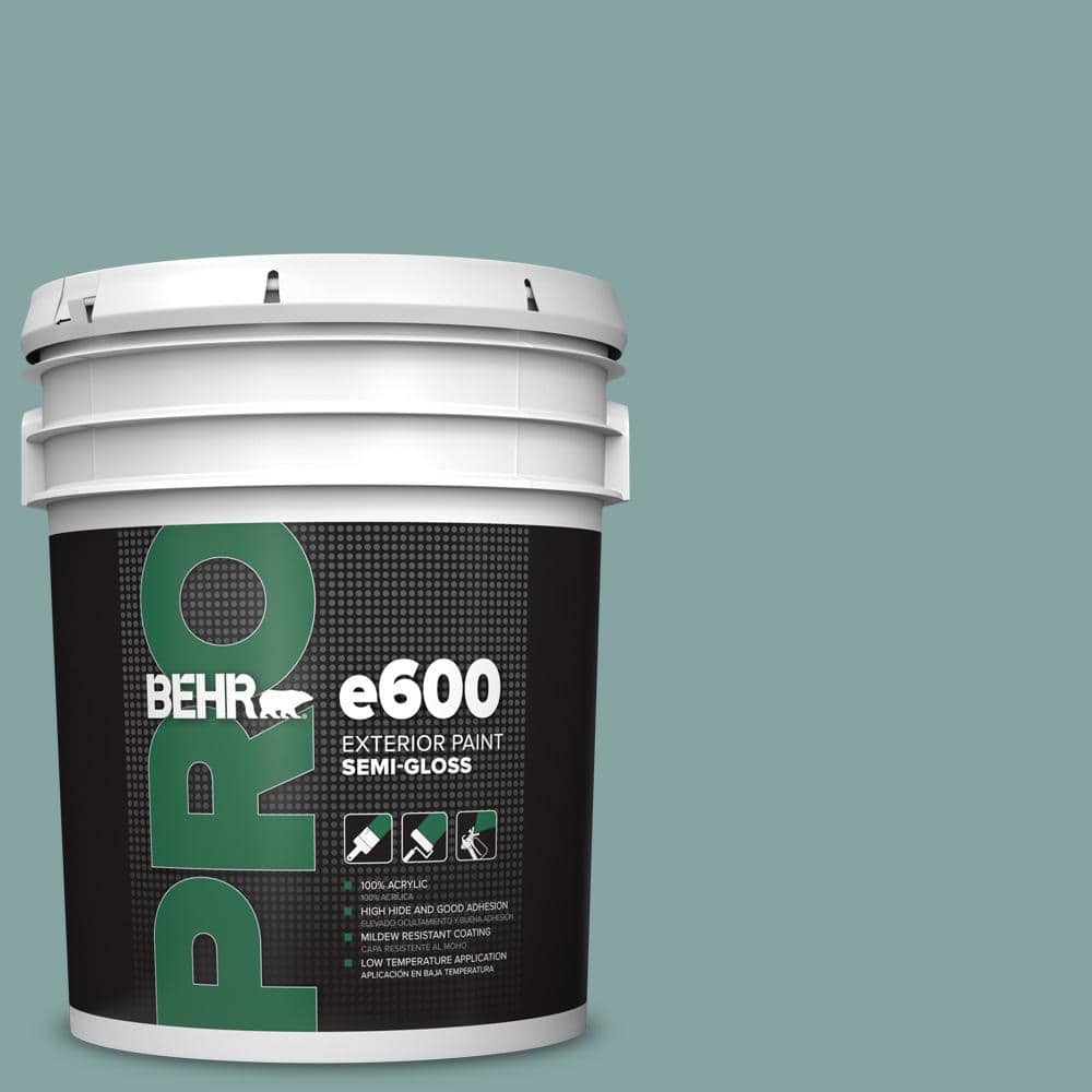 BEHR PRO 5 gal. #PPU13-08 Venus Teal Semi-Gloss Exterior Paint