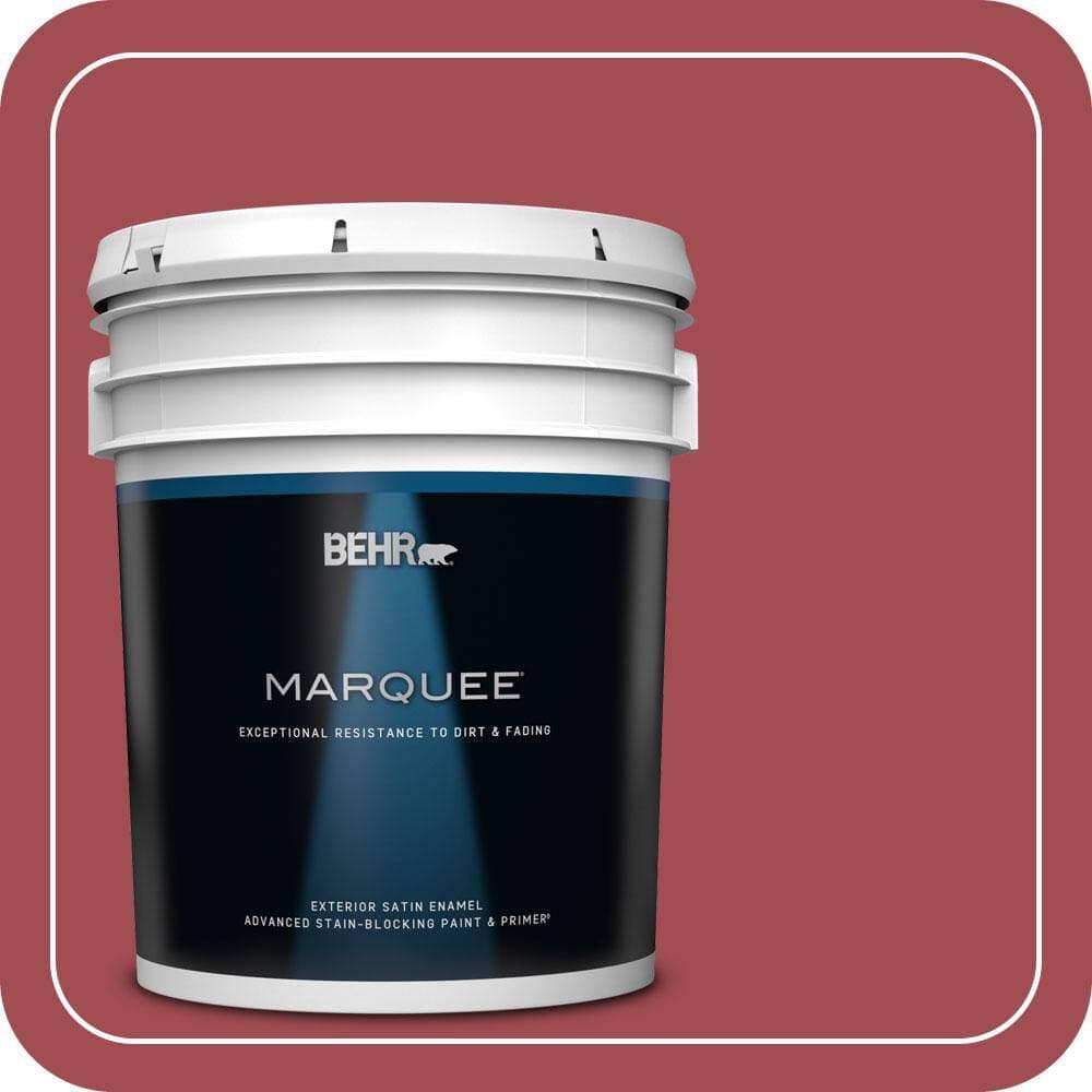 BEHR MARQUEE 5 gal. #PPU1-07 Powder Room Satin Enamel Exterior Paint & Primer