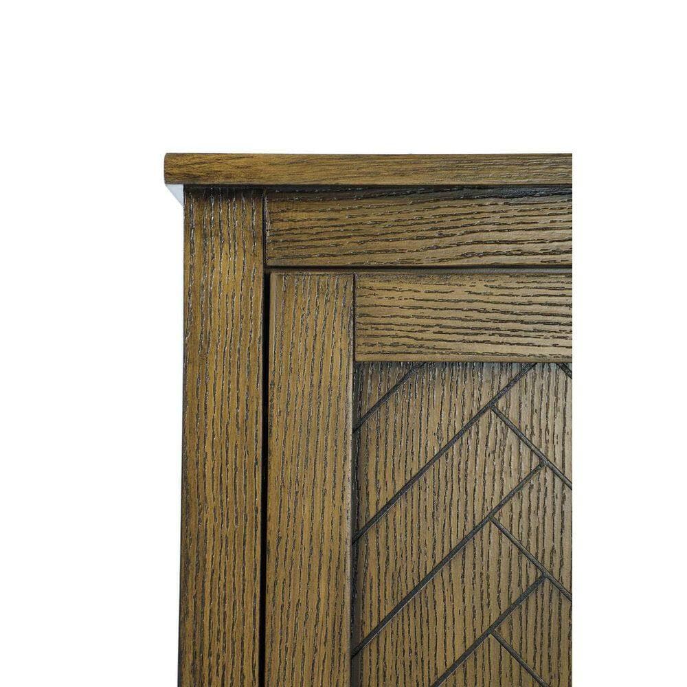 TIMELESS HOME 20 in. W x 18 in. D x 72 in. H Brown Freestanding Linen Cabinet in Hazel Oak (3)