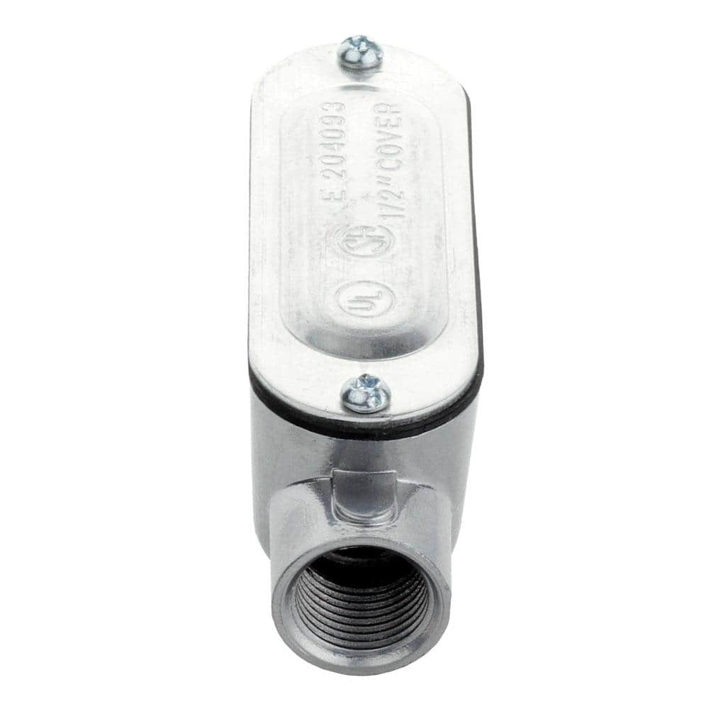 Commercial Electric 1/2 in. Rigid Metal Conduit (RMC) Threaded Conduit Body with Stamped Cover (Type LB) (3)